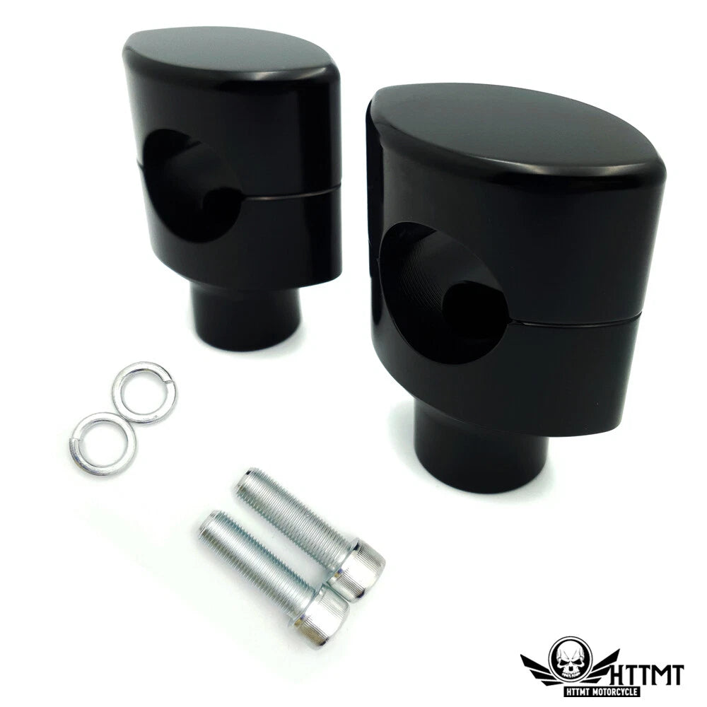 2" Tall Handlebar Risers for Harley Bobber Chopper (Paughco)