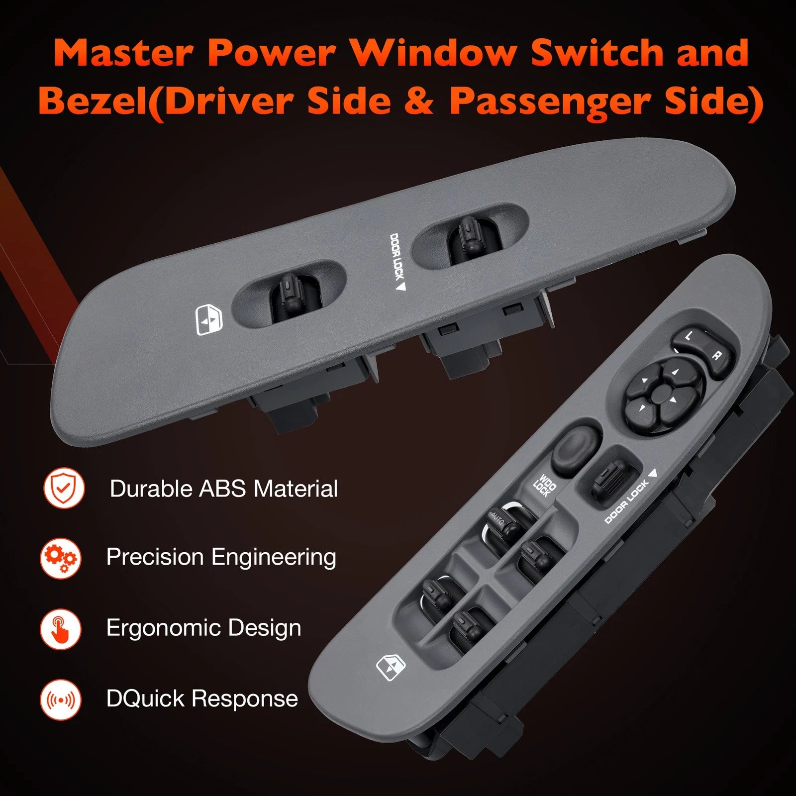 Power Window Door Lock Mirror Switch Kit for Dodge Ram 1500 (2001-2009)