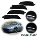 Set of 4 Smoked White LED Side Marker Lights for Mazda MX-5 Miata