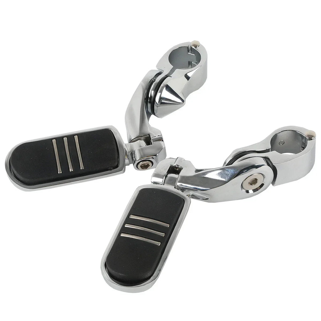 1 1/4" Short Angled Highway Engine Guard Footpegs for Harley Touring (2009-2023)