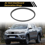 Set of 4 AC Vent Dashboard Decoration Rings for Toyota Tacoma (2016–2021) Black