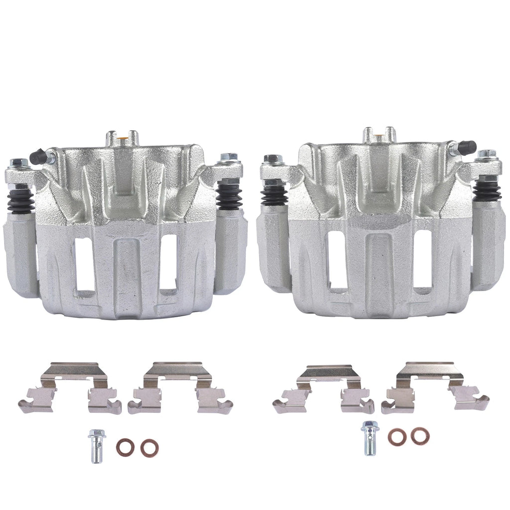 Set of 2 Front Disc Brake Calipers with Brackets for Honda