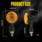 Amber LED Turn Signal Lights for Universal Motorcycle (Round)