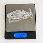 2X 9cm 22g Transparent Spinner Minnow Lure for Accurate Casting
