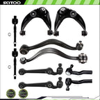 Set of 10 Front Control Arm Ball Joints Tie Rod Ends for Ford Fusion (2010–2012)