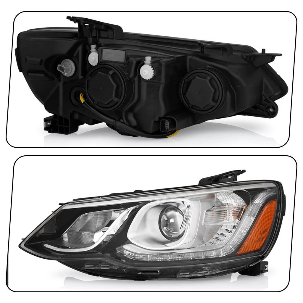 1 Pair Halogen Projector Headlight for Chevy Sonic (2017–2020)