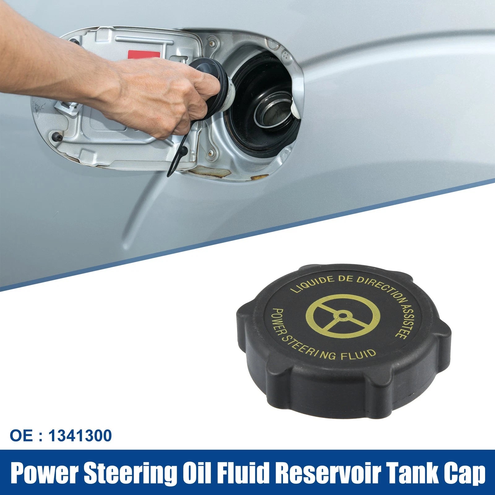 Power Steering Oil Fluid Reservoir Tank Cap for Ford Mondeo (1996–2000) Black
