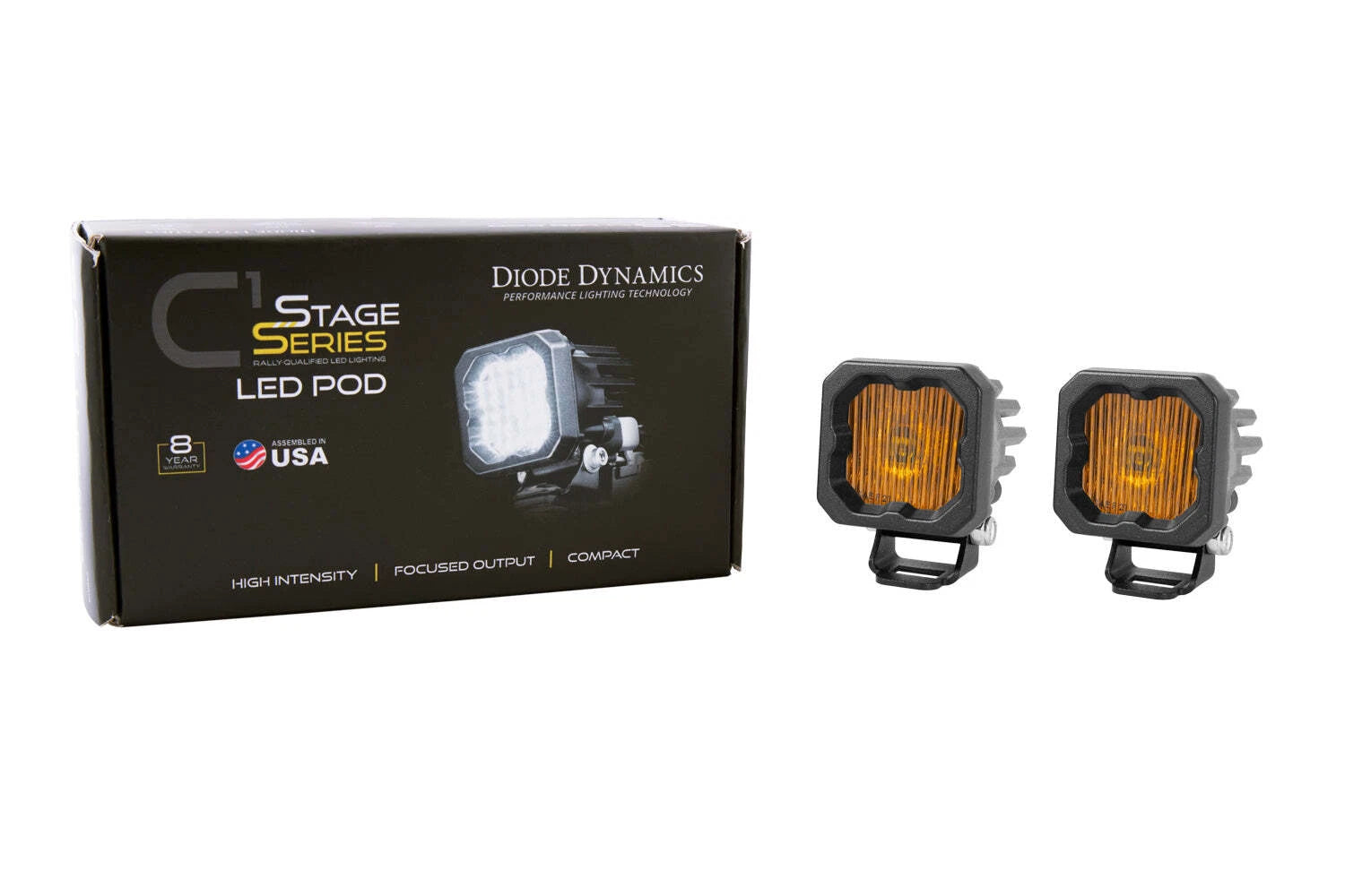 LED Fog Light Bezel Pair for Diode Dynamics Stage Series C1 (2005–2015)