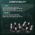 Set of 4 Wheel Spacers 6x135 1.5" 14x2 for Ford F-150 Lincoln Navigator (2004–2014)