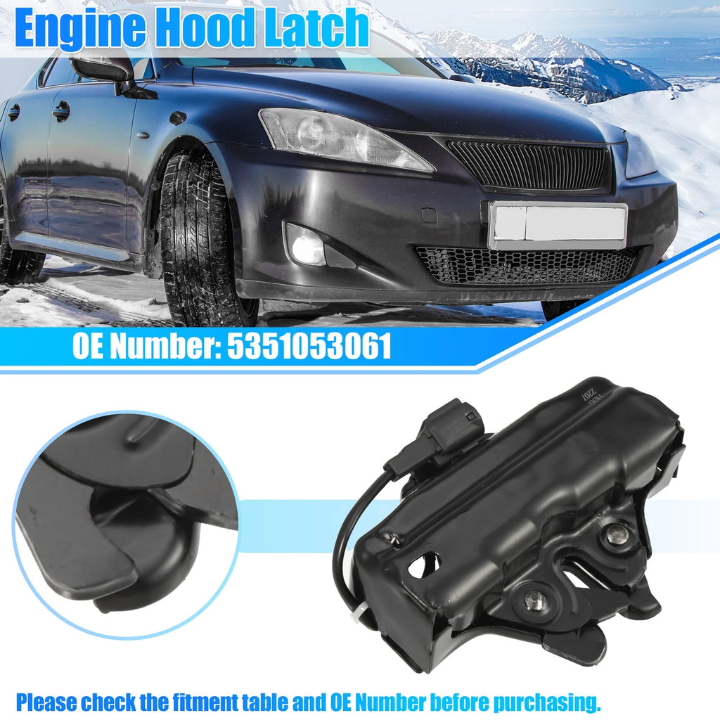Hood Latch Lock for Lexus IS350 (2006–2015) 5351053061 Metal Black
