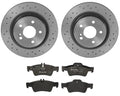 Brembo Xtra Rear Brake Kit Disc Rotors & Low-Met Pads for MB W212 (2010–2016)