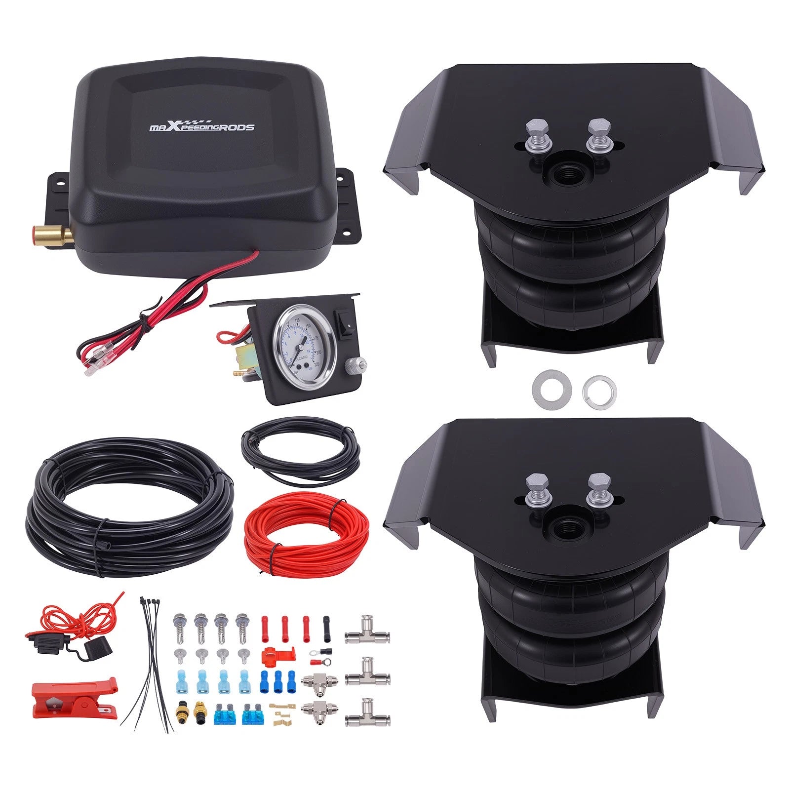 Air Spring Bags Kit 2.75-3.5" Axle Tube for Dodge Ram 1500 2500 3500 (2002–2023)