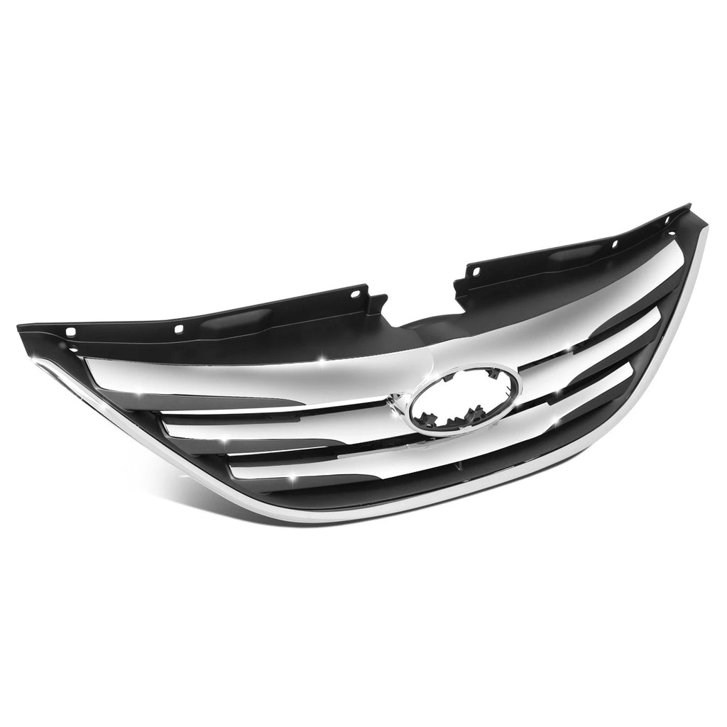 Front Bumper Grille Shell for Hyundai Sonata (2014) Chrome Horizontal Slats