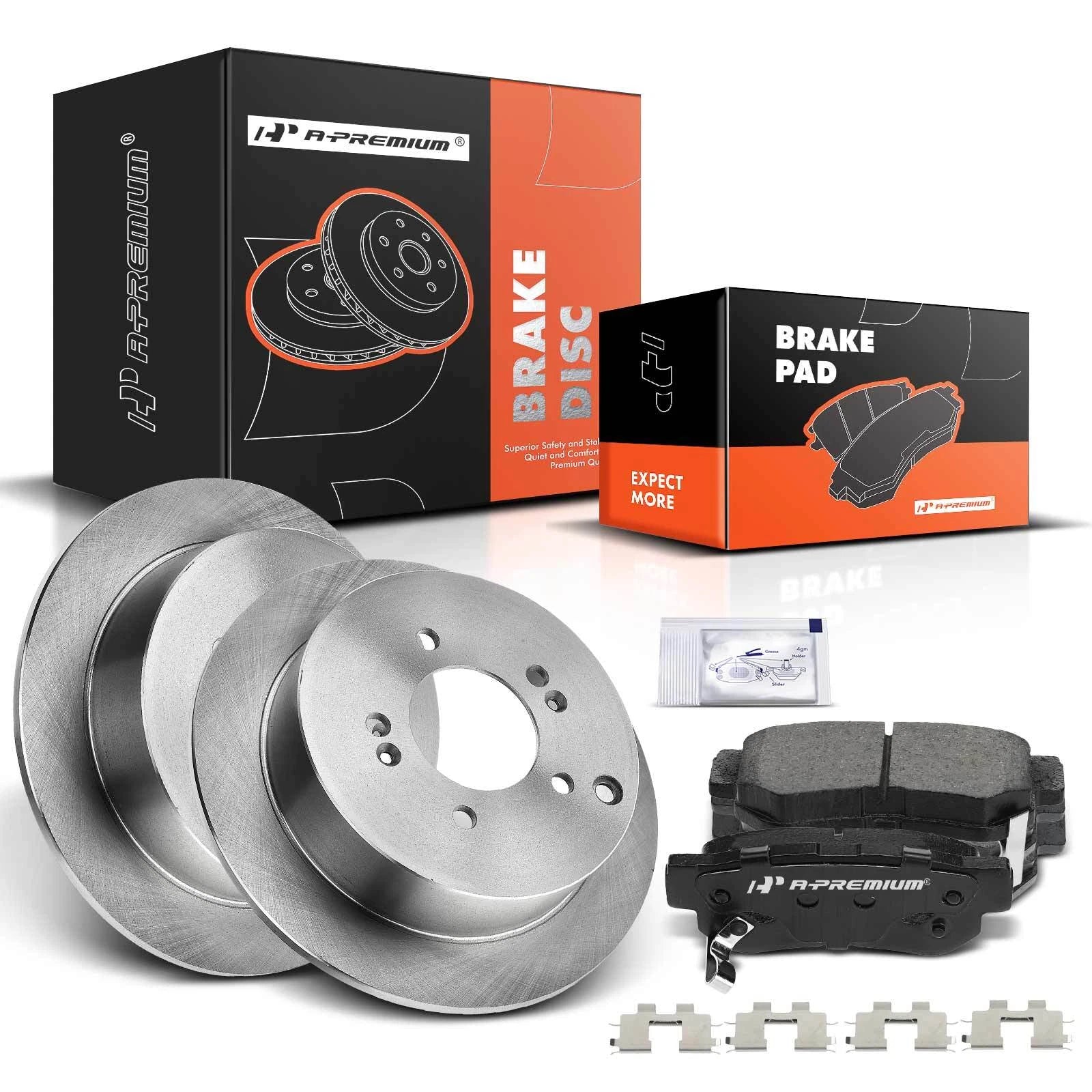 Rear Disc Brake Rotors & Ceramic Pads for Hyundai Santa Fe (2001–2006)