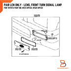 Clear Lens Front Turn Signal Lamp for Toyota Hilux Ute (1988-1997)