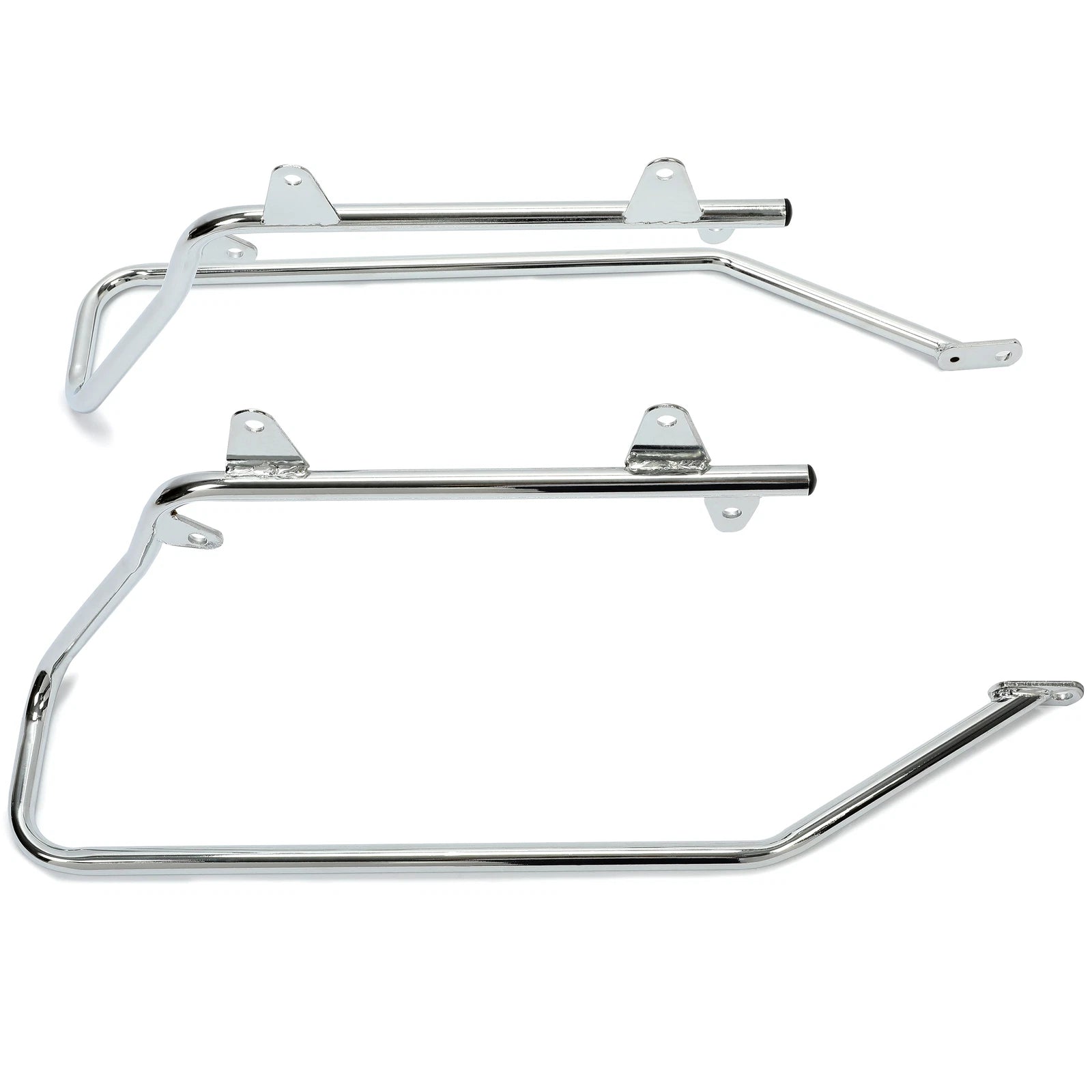 Chrome Saddle Bag Conversion Brackets for Harley Davidson Heritage Softail (1984-2017)