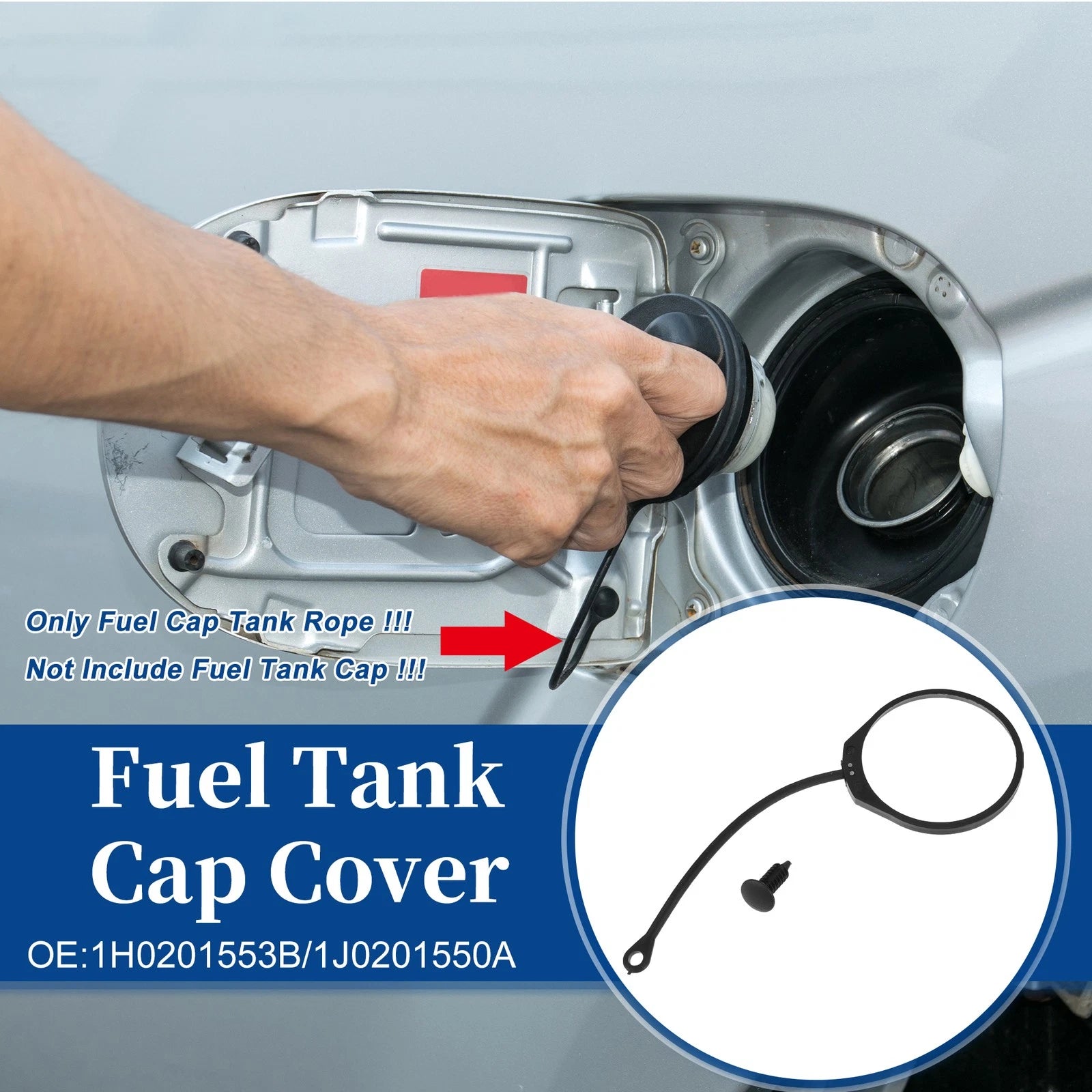 Fuel Tank Cap Tether for Audi 90 (No. 1H0201553B)