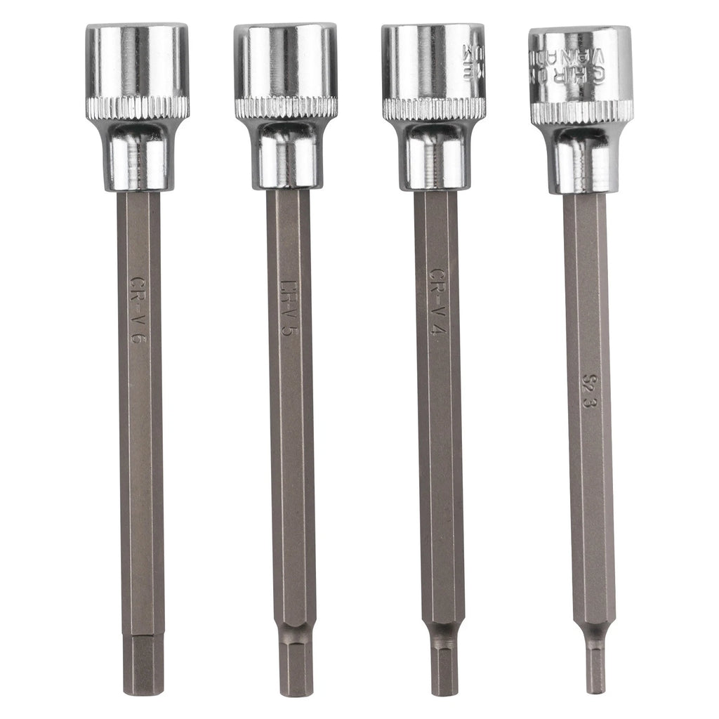 Set of 7 Long Reach Hex Sockets for Metric Vehicles (3-10mm)
