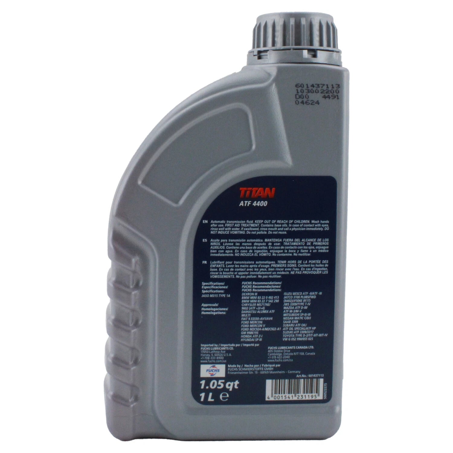 TITAN ATF 4400 Automatic Transmission Fluid for Audi BMW Jaguar LR VW (1L)