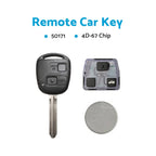 Remote Car Key 50171 4D-67 Chip for Toyota Prado 120 RAV4 Kluger Tarago (2003–2009)