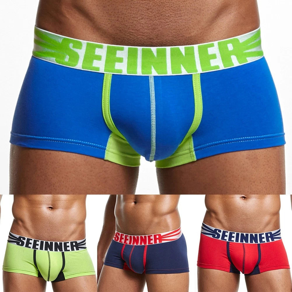 Cotton Breathable Underwear Boxers Briefs for Men