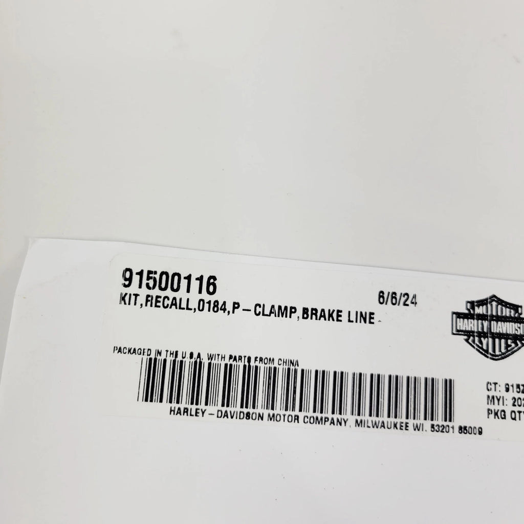 Brake Line Clamp Kit for Harley-Davidson (0184P, 91500116)