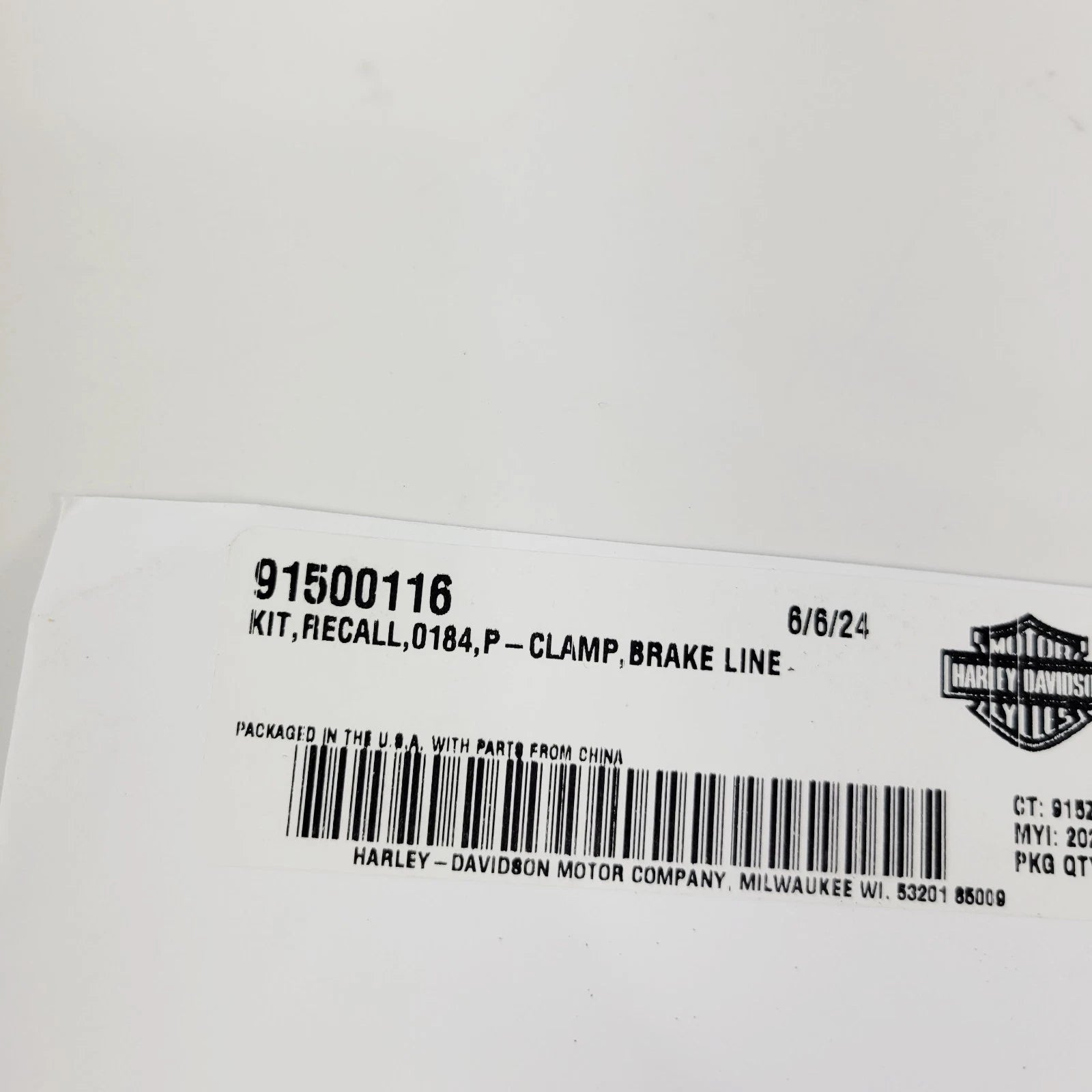 Brake Line Clamp Kit for Harley-Davidson (0184P, 91500116)