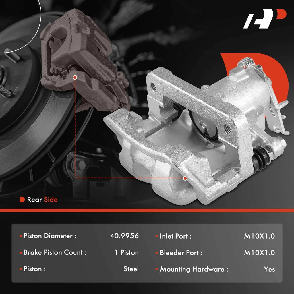Pair Rear Disc Brake Caliper with Bracket for Chevy Malibu (2014-2015)