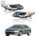 Pair of Black Housing Halogen Projector Headlights for Toyota Avalon (2013–2015)