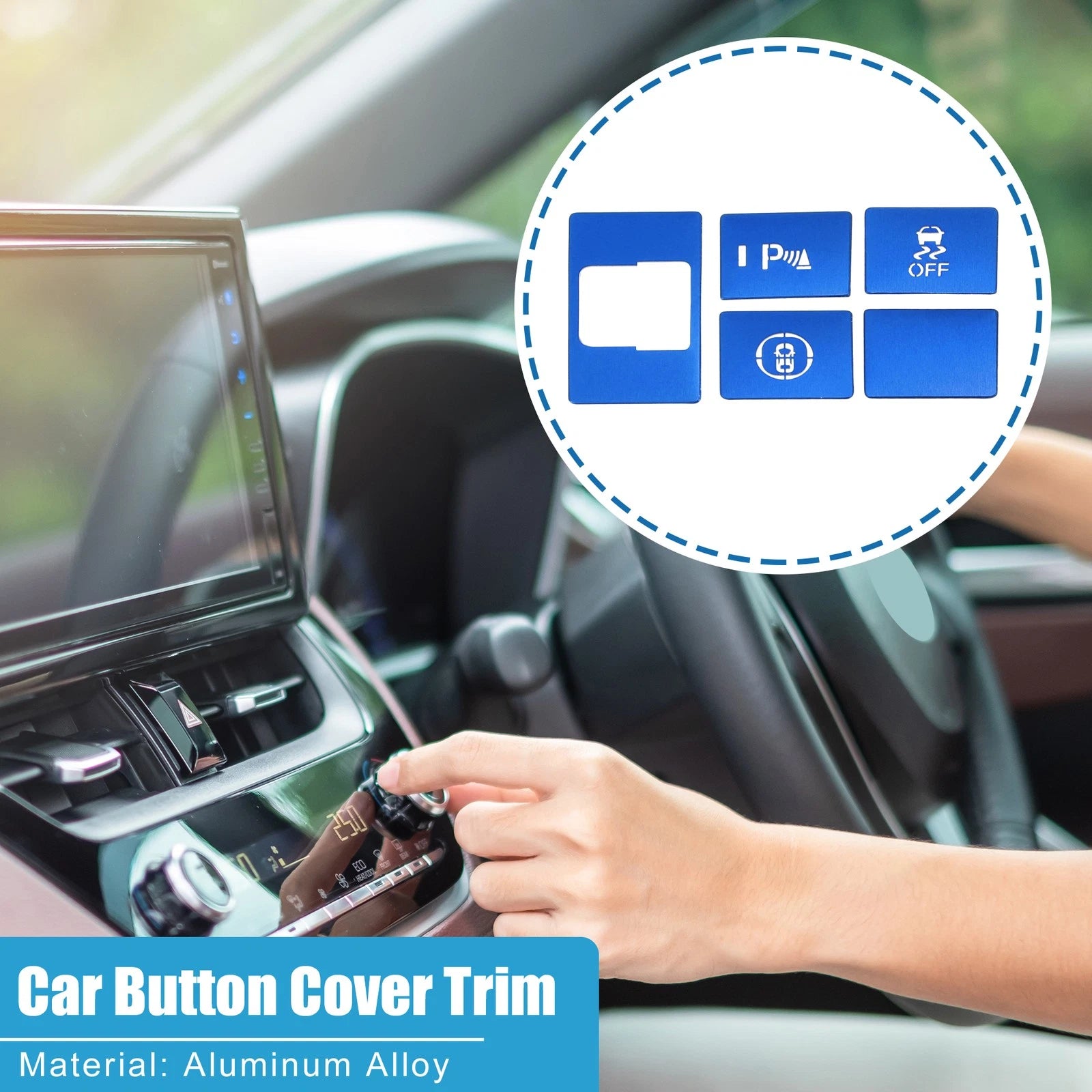 5pcs Parking Sensor Panel Button Cover Trim for Honda Civic (2022–2023)