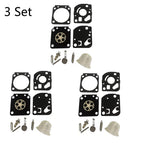 Set of 3 Trimmer Carburetor Repair Kits for Zama RB-115 C1U-W18 C1U-W18A C1U-W24