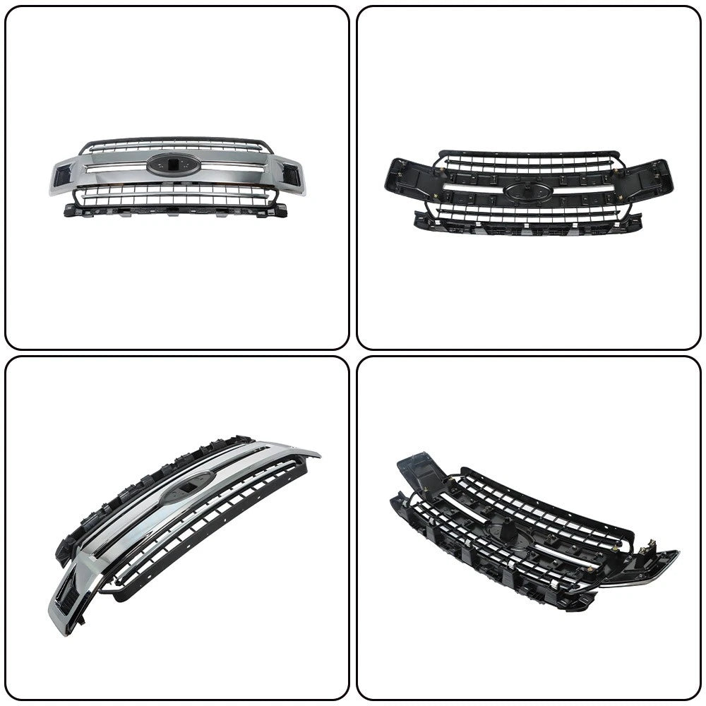 Chrome Front Upper Radiator Grille Assembly for Ford F-150 (2018–2020)