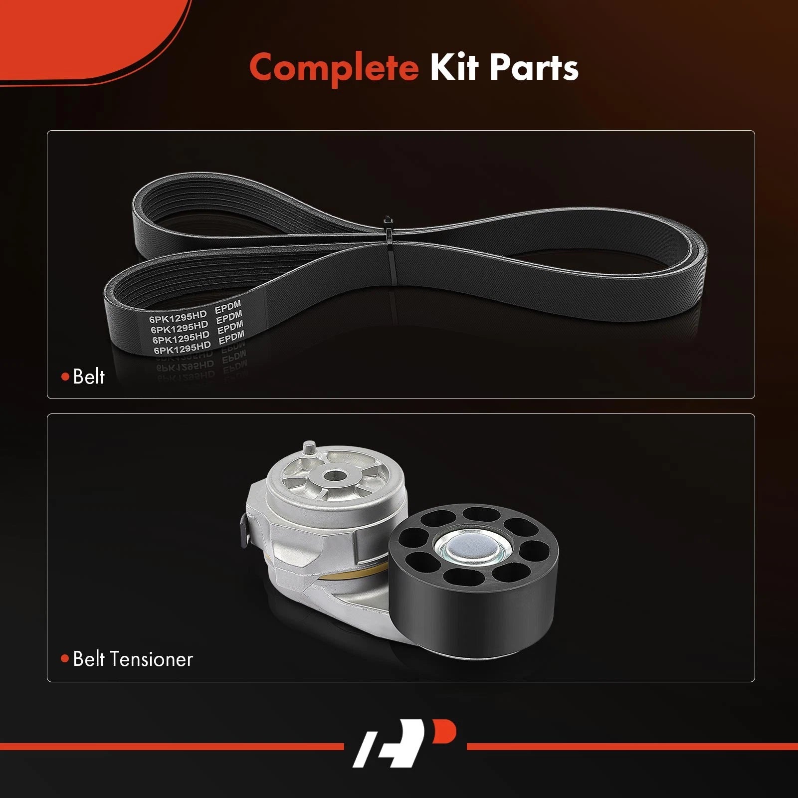 2X Serpentine Belt Drive Component Kit for Ford F-650