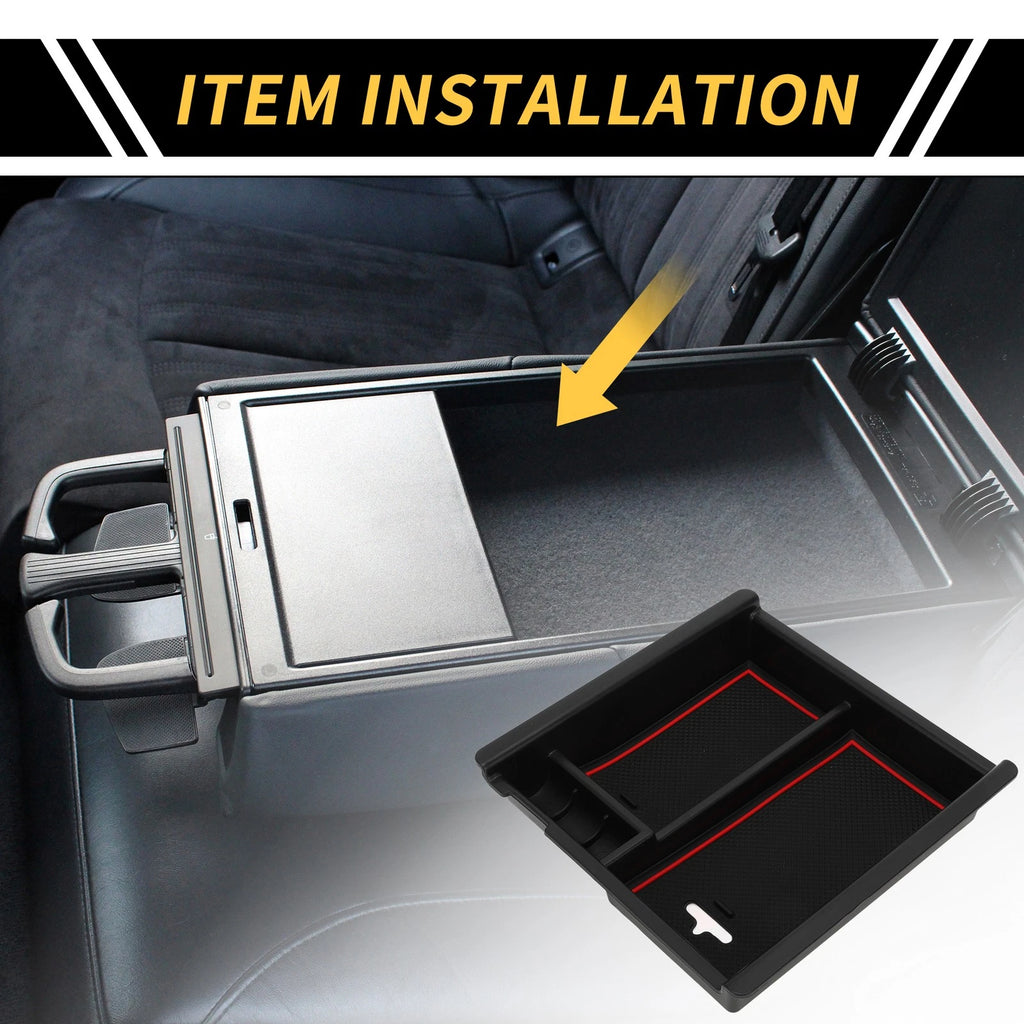 Center Console Organizer Insert Tray for Toyota Tacoma (2016–2021) Black Red