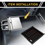 Center Console Organizer Insert Tray for Toyota Tacoma (2016–2021) Black Red