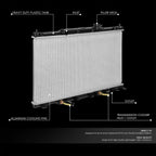 OE Style Aluminum Cooling Radiator for Honda CR-V Element (2002–2006) DPI2443
