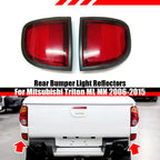 Pair of Red Rear Bumper Light Reflectors for Mitsubishi Triton ML MN (2006–2015)