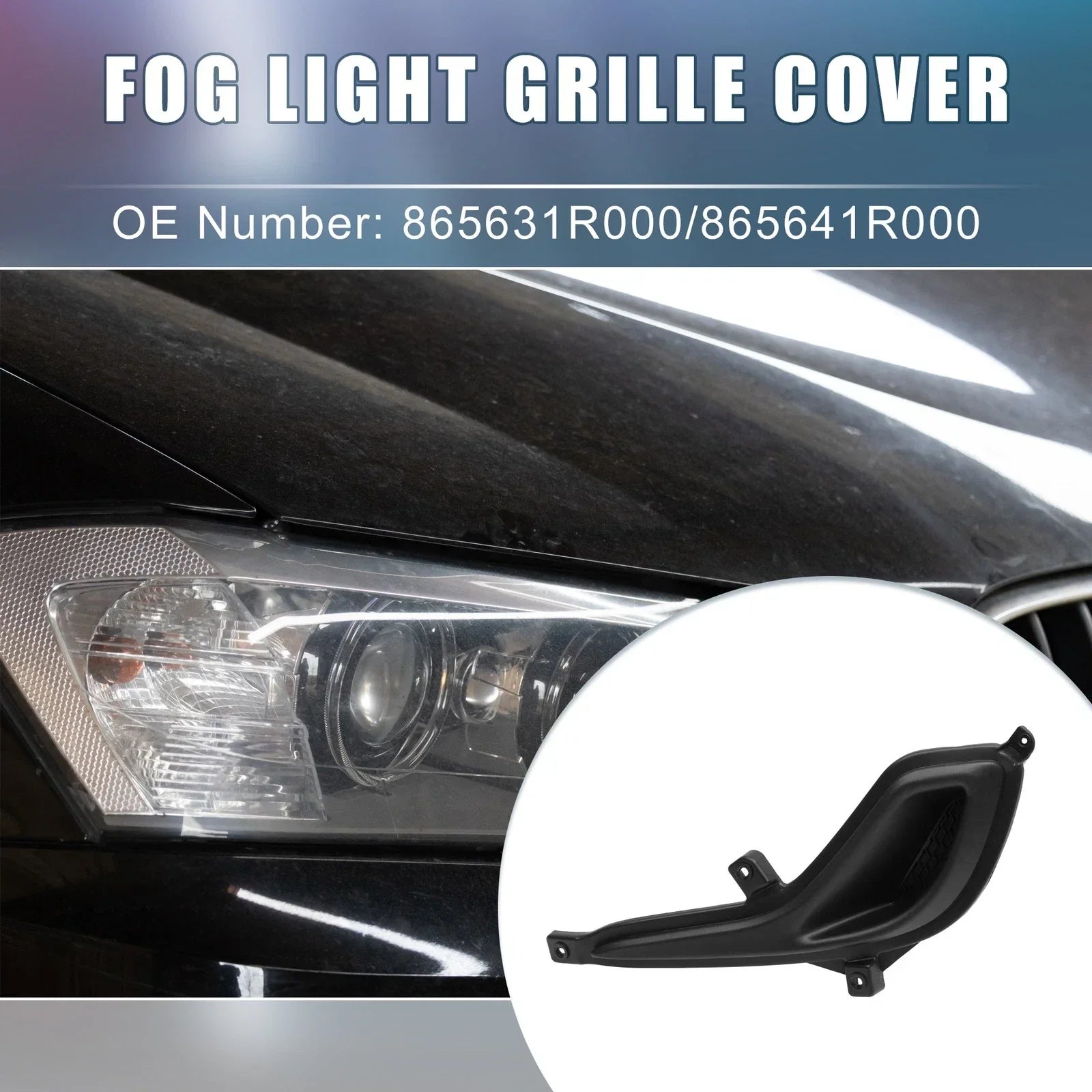Front Left Right Side Fog Light Grille Cover Trim for Hyundai Accent (2010-2017)