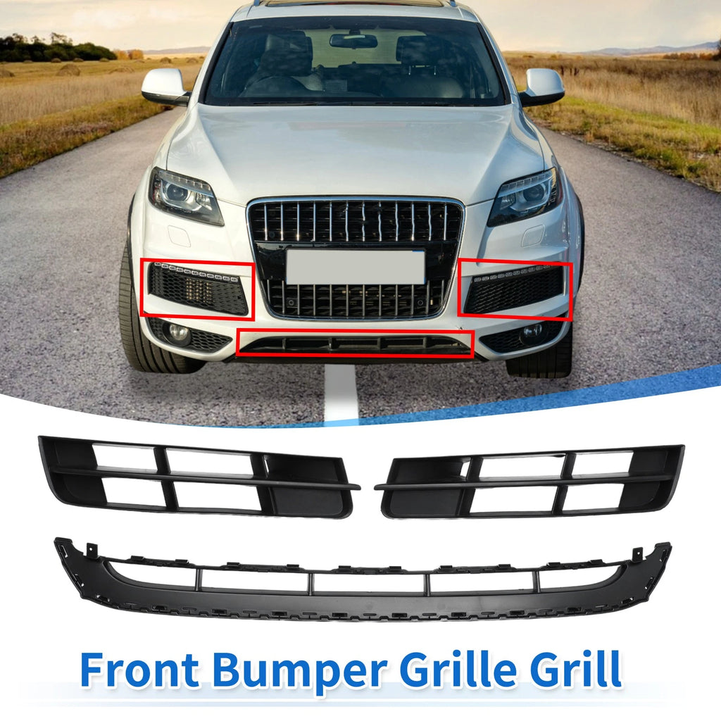 Set of 1 Front Lower Bumper Grille for Audi Q7 (2010–2015) No.4L0807681 Black