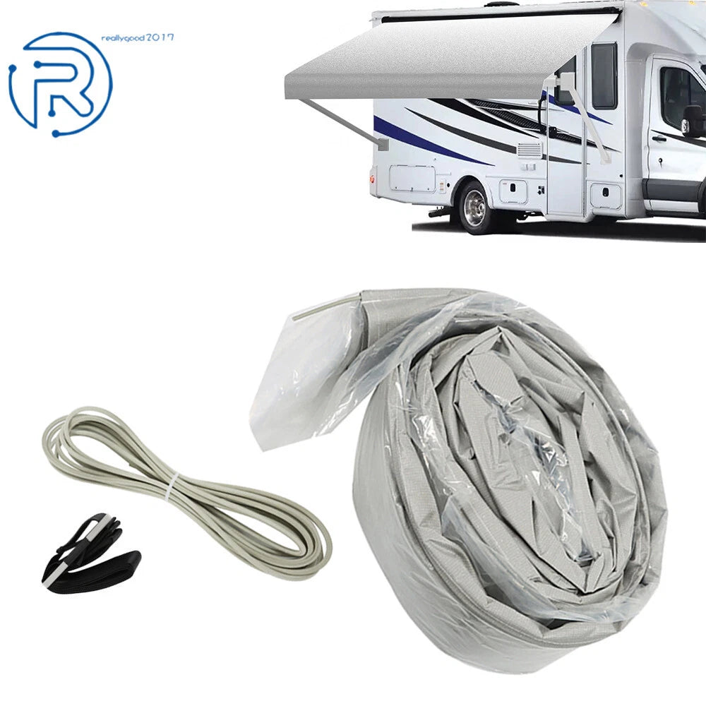 RV Awning Fabric Replacement for Camper (9'-20', Weatherproof Vinyl)