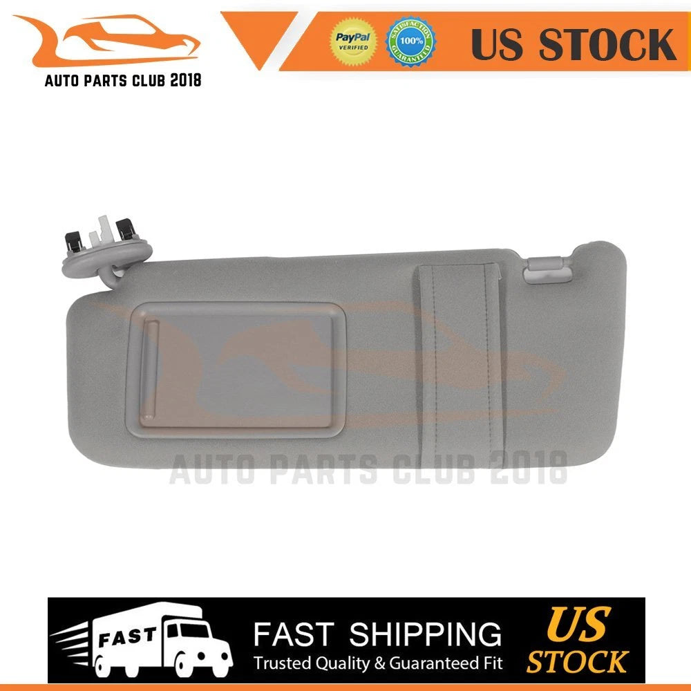 Driver Side Sun Visor for Toyota Camry (2007–2011) with Sunroof, Light Gray