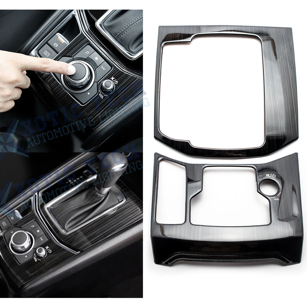 Titanium Interior Gear Shift Cover Trim for Mazda CX-5 (2017–2024)