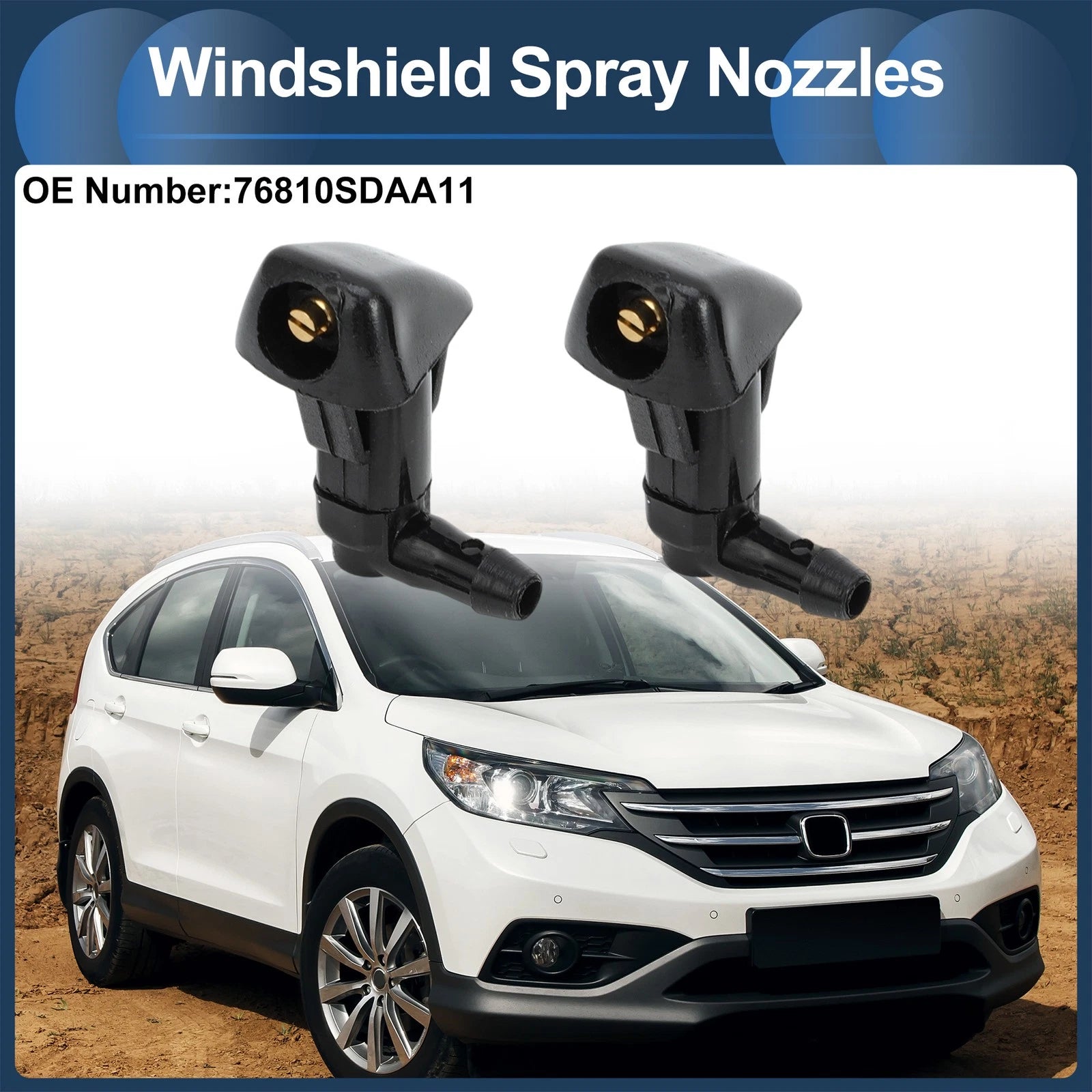 Windshield Washer Nozzle with Hose Connector for Honda Civic (2006–2011) No. 76810SDAA11