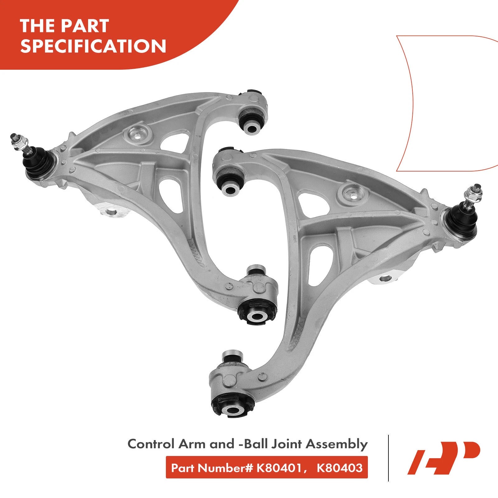 Set of 6 Front Control Arms with Ball Joints for Ford F-150 (2004–2008)