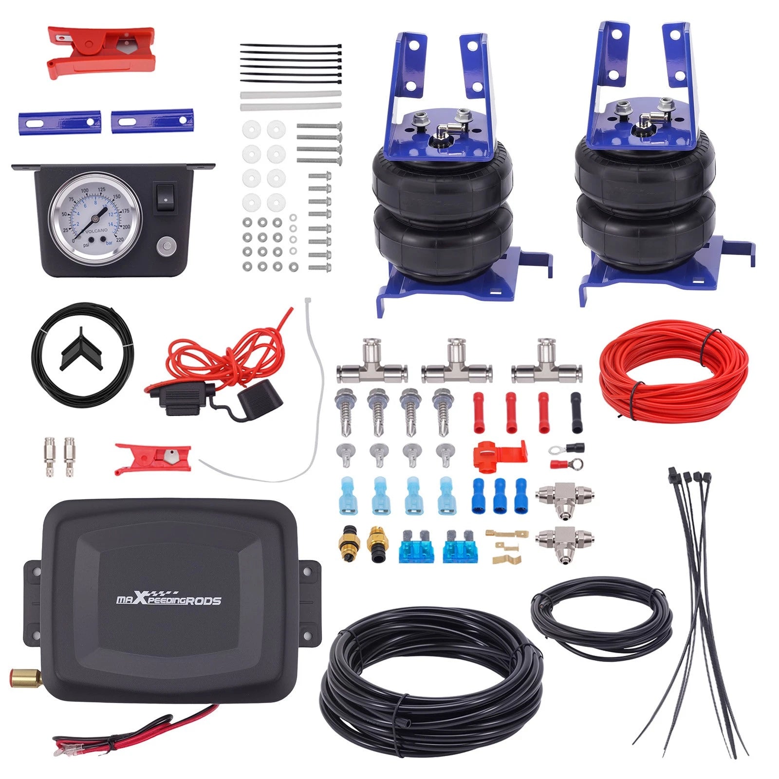 Air Suspension Helper Spring + Compressor Kit for Toyota Tundra (2000–2006)