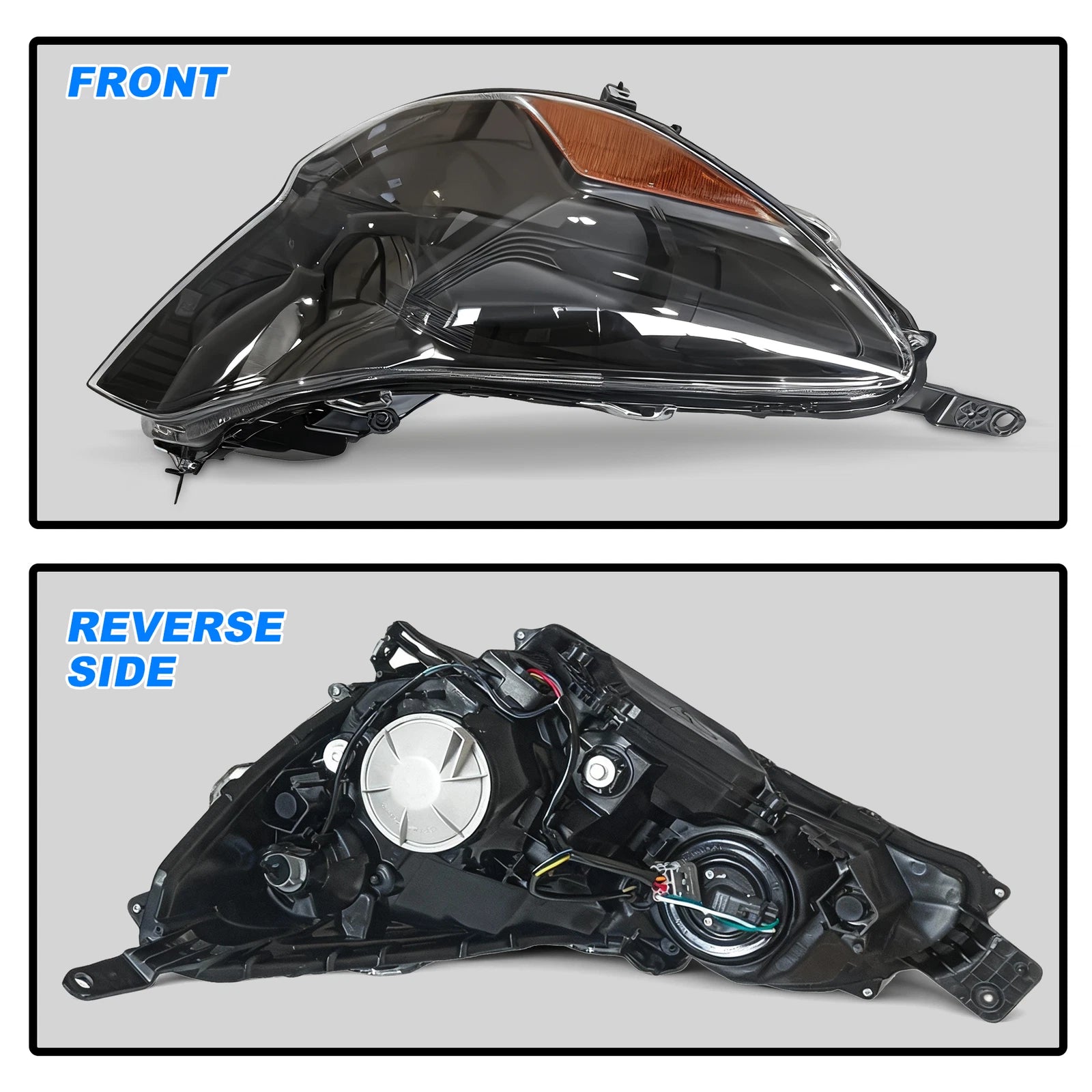 Set of 2 Black Headlights for Subaru Legacy Outback (2013-2014)