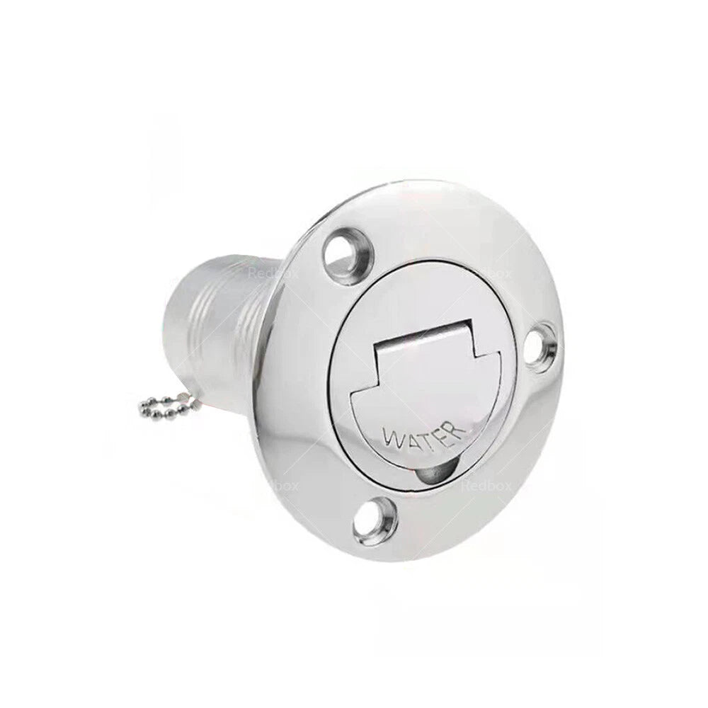 Keyless Water Deck Fill Filler for Marine Boat (1-1/2", Polished 316 Stainless Steel)