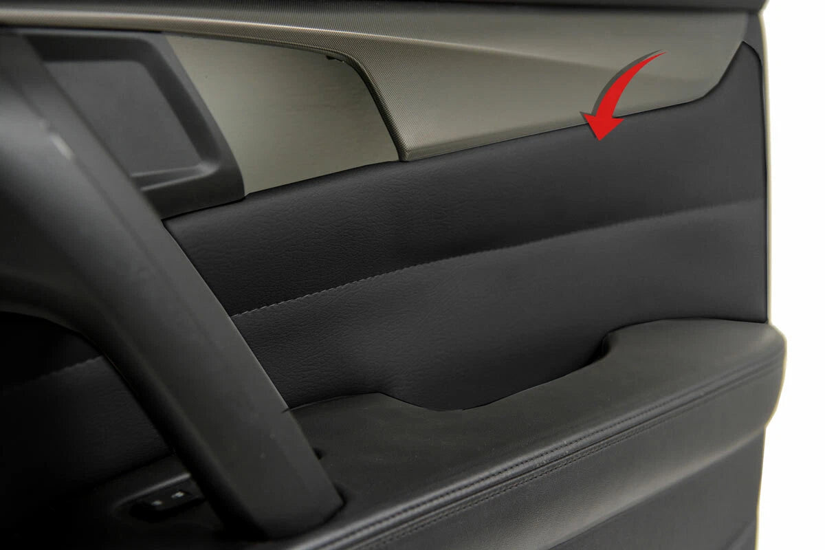 Door Panel Cover Skin for Acura TL (2009–2014) Black PVC Leather