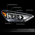 Right Side LED DRL Projector Headlight Lamp Assembly for Tucson (2019–2021)
