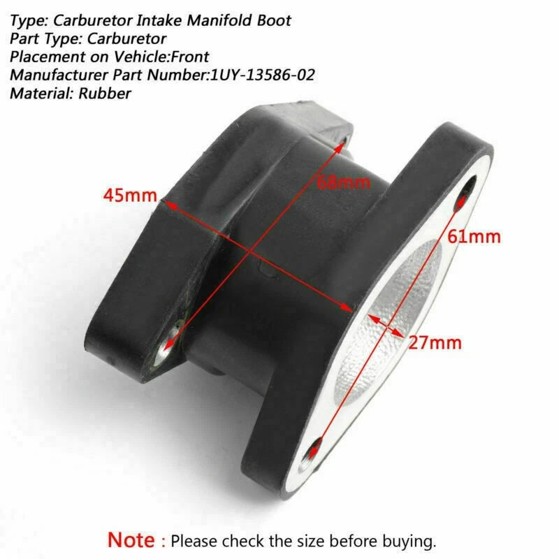 Carburetor Holder Intake Manifold Boot for Yamaha YFM350FX Wolverine (1995–2000)